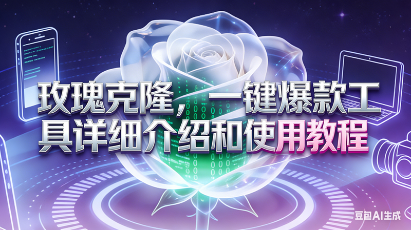 (16802期)玫瑰克隆工具,自媒体必备神器,一键爆款工具详细介绍和使用教程