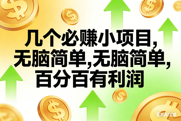 （16982期）10个必赚小项目，无脑简单，百分百有利润，副业首选，日入200+-淘秘副业