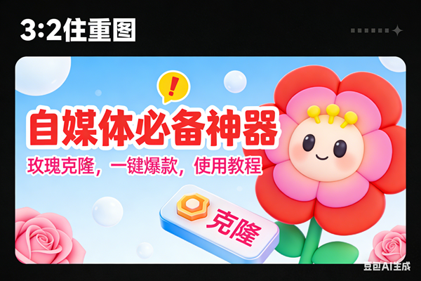 （16929期）玫瑰克隆神器，ai鲁大魔，自媒体必备的软件，一键爆款工具，详细教程-淘秘副业