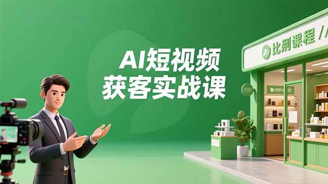 （16747期）AI短视频获客实战课，数字人创作、实体行业应用、精准引流，30天获取客源月入6万+-淘秘副业