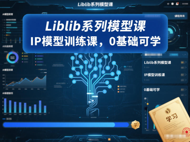 Liblib系列模型课，IP模型训练课，0基础可学-淘秘副业