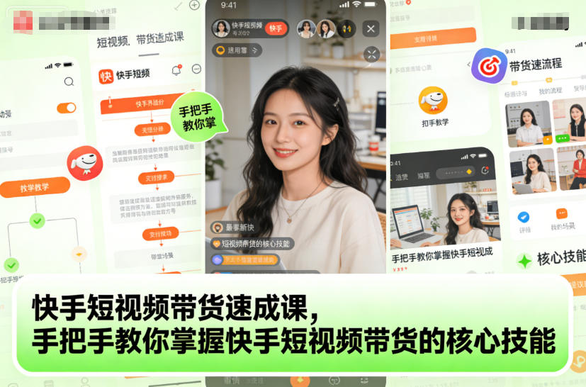快手短视频带货速成课，手把手教你掌握快手短视频带货的核心技能-淘秘副业
