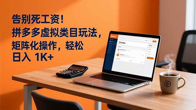 （16943期）告别死工资！拼多多虚拟类目玩法，矩阵化操作，轻松日入 1K+-淘秘副业