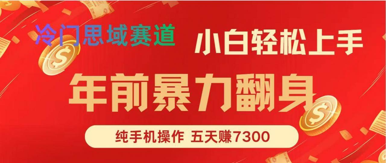 （16881期）年前爆火项目，每单可以赚个300-2000，5天赚了7300-淘秘副业