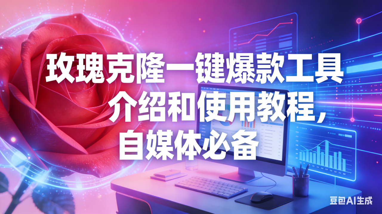 （16772期）玫瑰克隆工具，自媒体必备，一键爆款工具详细介绍和使用教程-淘秘副业