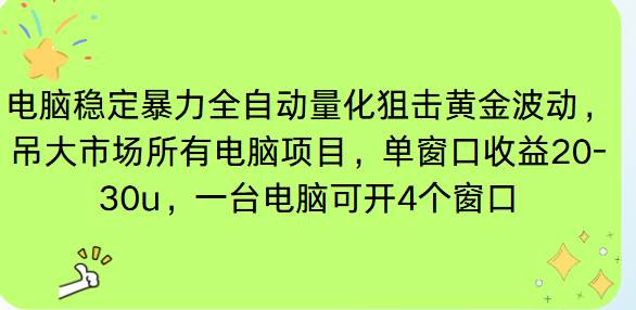 （16737期）电脑EA策略挂机项目单窗口收益20-30u，单电脑可挂5-10个窗口收益稳健4位数-淘秘副业