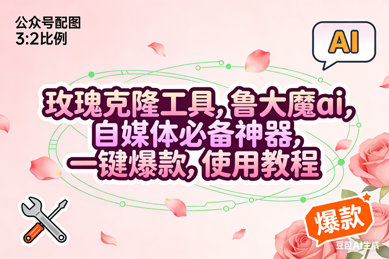 （16859期）玫瑰克隆，鲁大魔ai，自媒体必备神器，一键爆款工具，详细使用教程-淘秘副业
