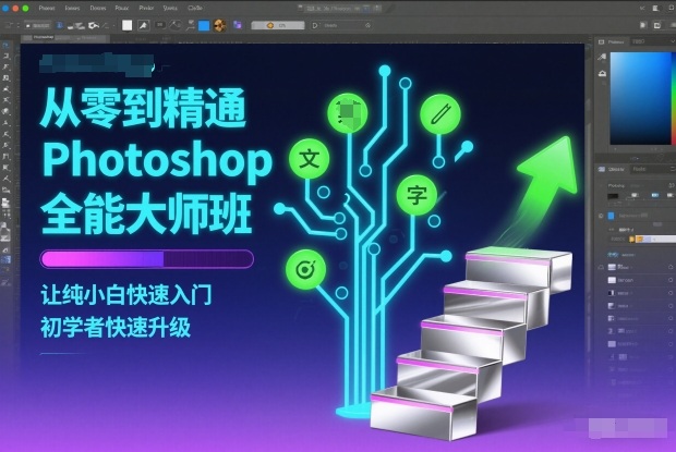 从零到精通Photoshop全能大师班，让纯小白快速入门，初学者快速升级-淘秘副业