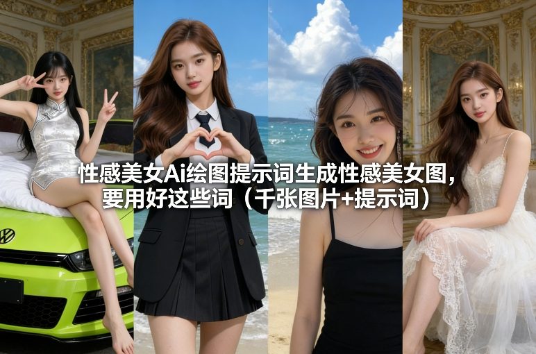 性感美女Ai绘图提示词生成性感美女图，要用好这些词（千张图片+提示词）-淘秘副业