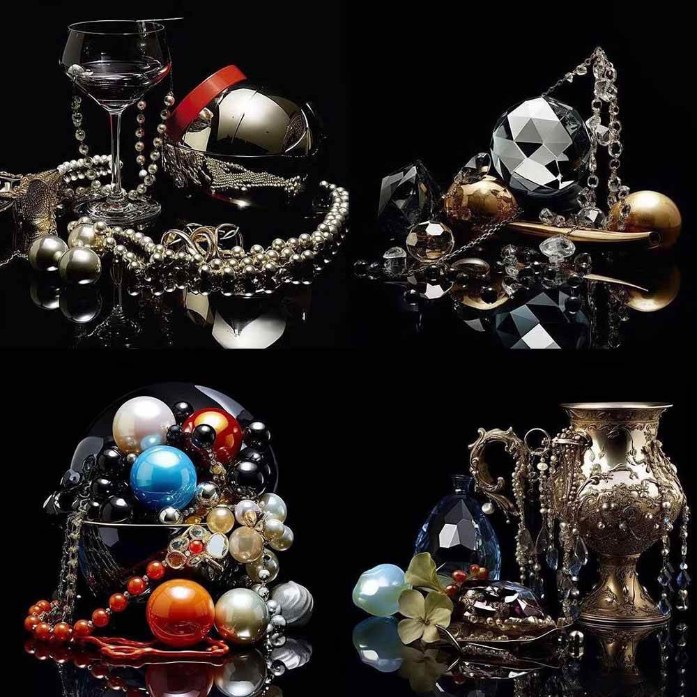 463个Midjourney珠宝摄影提示词:覆盖全品类珠宝,AI设计秒出专业效果