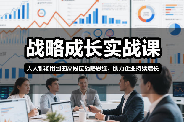 战略成长实战课，人人都能用到的高段位战略思维，助力企业持续增长-淘秘副业