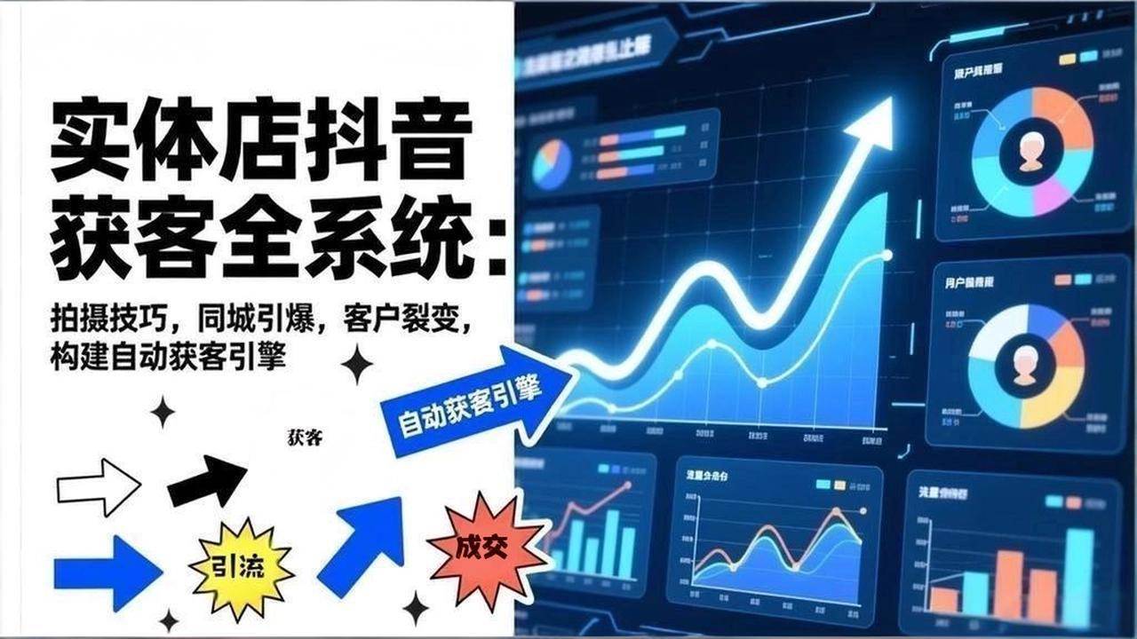 （17090期）2026实体店抖音获客全系统：拍摄技巧，同城引爆，客户裂变，构建自动获客引擎-淘秘副业