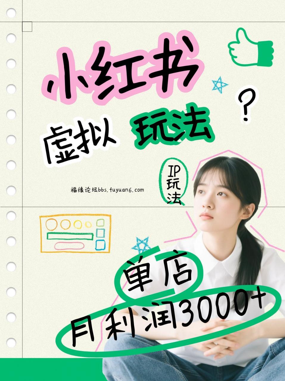 小红书虚拟玩法（铺货流和单品玩法），单店月利润3000+，IP打法+原创商品（0违规）-淘秘副业