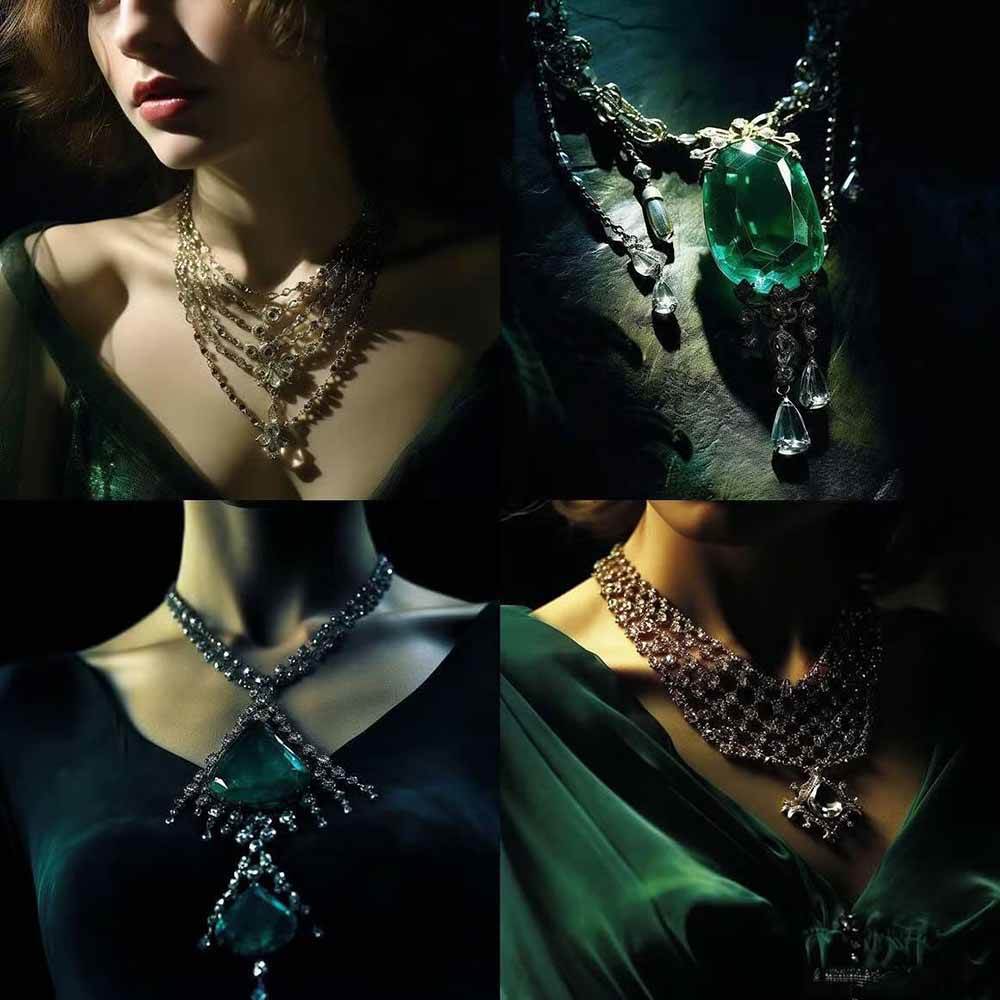 463个Midjourney珠宝摄影提示词:覆盖全品类珠宝,AI设计秒出专业效果