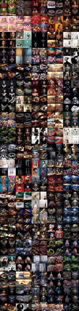 463个Midjourney珠宝摄影提示词:覆盖全品类珠宝,AI设计秒出专业效果