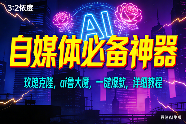 （17136期）玫瑰克隆神器，ai鲁大魔，自媒体必备工具，一键爆款神器，详细教程-淘秘副业