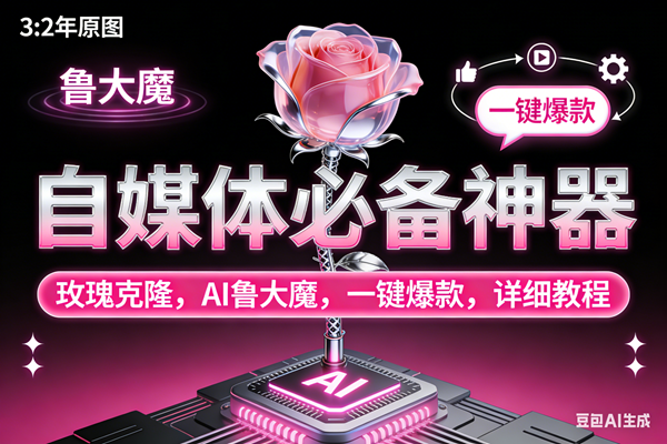 （17153期）玫瑰克隆神器，ai鲁大魔，自媒体必备工具，一键爆款神器，详细教程。-淘秘副业