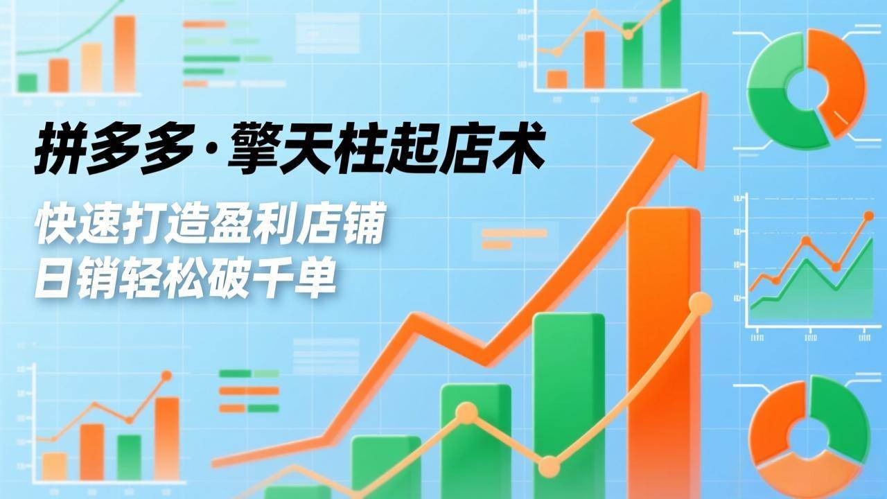 （17149期）拼多多·擎天柱起店术，爆流布局、利润起飞、不断流，快速打造盈利店铺，日销轻松破千单-淘秘副业