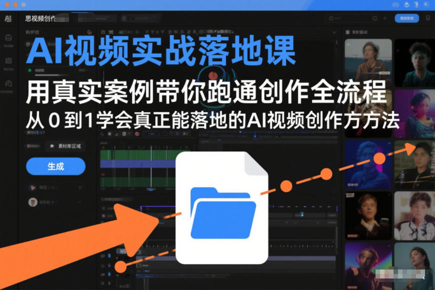 AI视频实战落地课，用真实案例带你跑通创作全流程，从0到1学会真正能落地的AI视频创作方法-淘秘副业