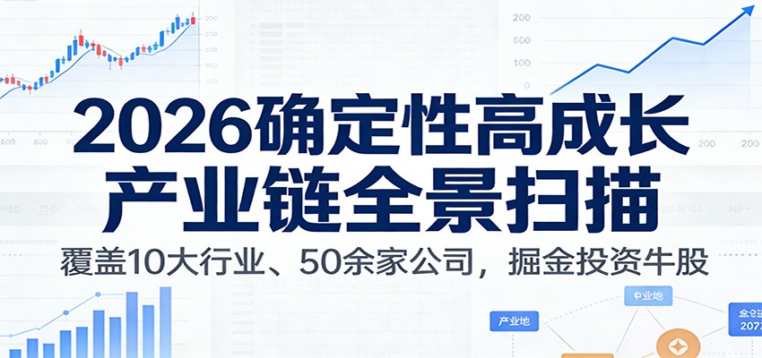 付费文章：2026确定性高成长产业链全景扫描：覆盖10大行业、50余家公司，掘金投资牛股-淘秘副业