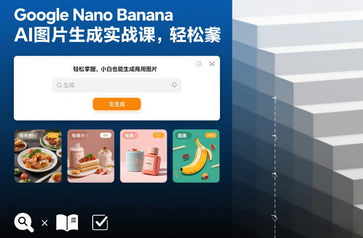 Google Nano Banana AI图片生成实战课，轻松掌握，小白也能生成商用图片-淘秘副业