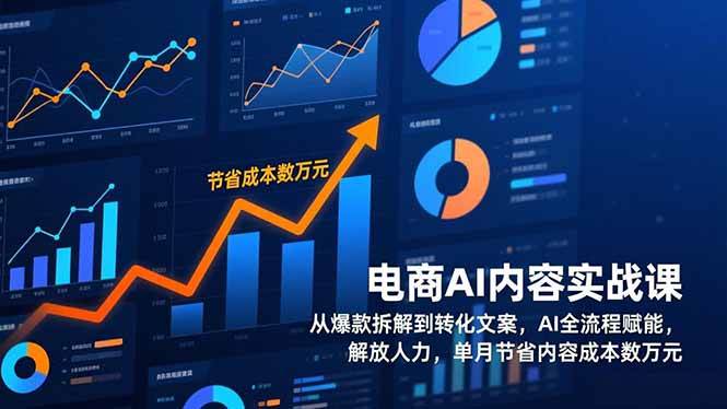 （17061期）电商AI内容实战课，从爆款拆解到转化文案，AI全流程赋能，解放人力，单月节省内容成本数万元-淘秘副业