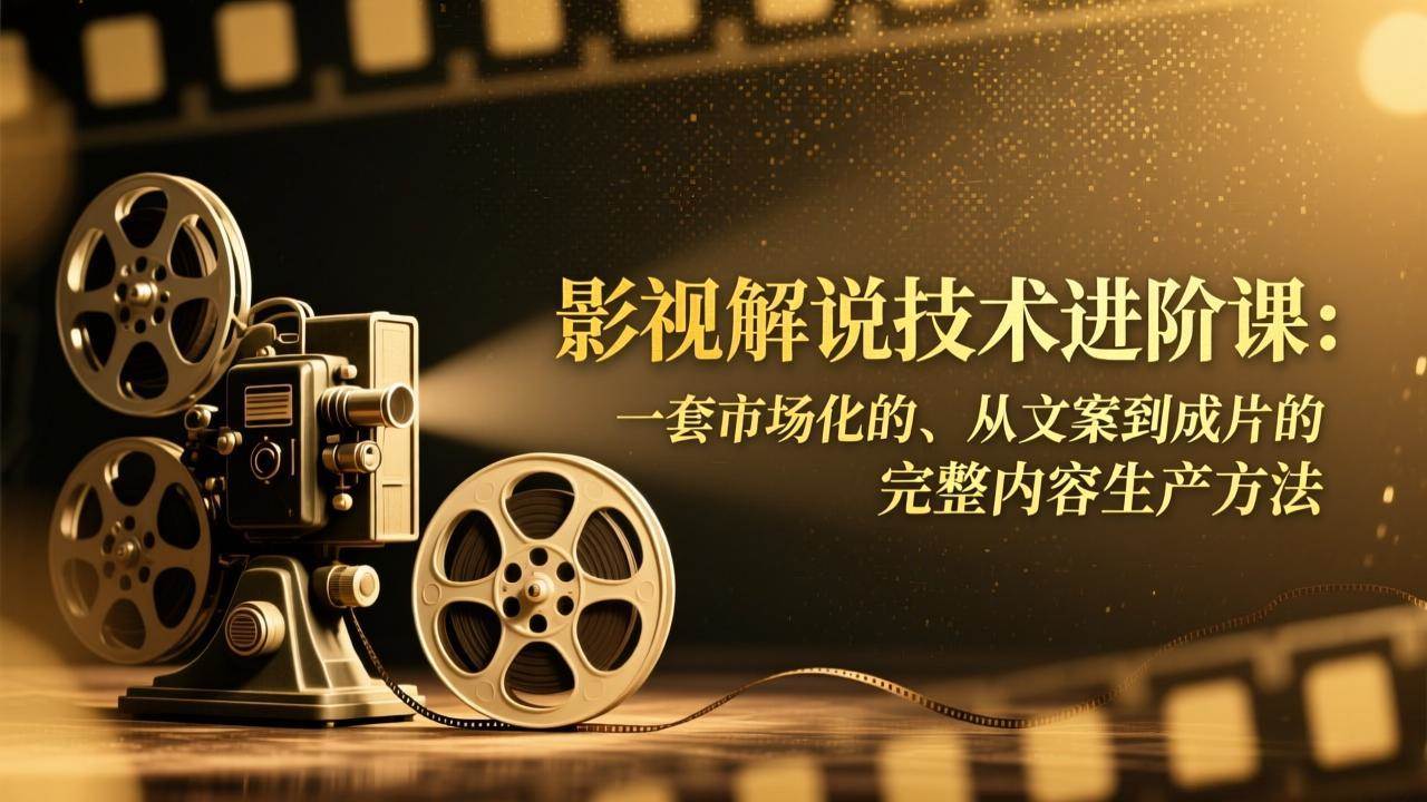 （17185期）影视解说技术进阶课：一套市场化的、从文案到成片的完整内容生产方法-淘秘副业