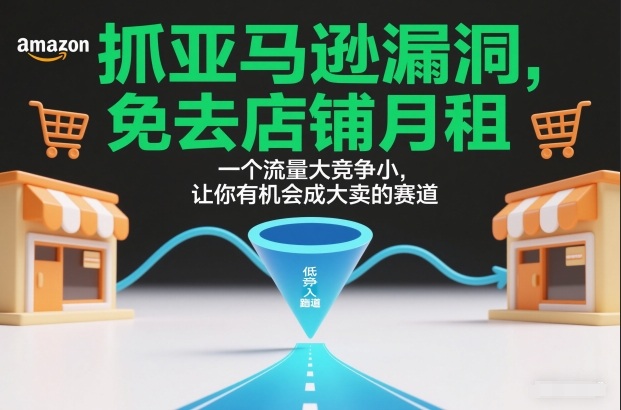 抓亚马逊漏洞，免去店铺月租，一个流量大竞争小，让你有机会成大卖的赛道-淘秘副业
