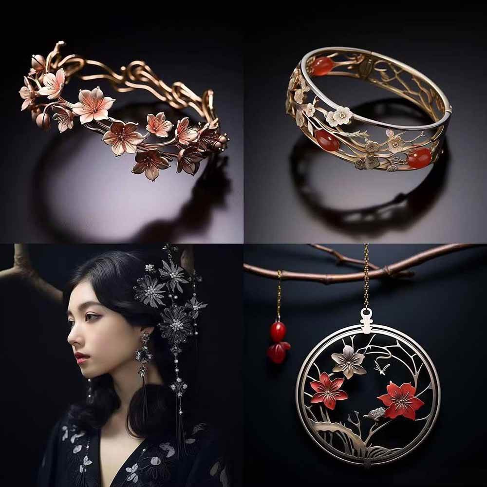 463个Midjourney珠宝摄影提示词:覆盖全品类珠宝,AI设计秒出专业效果