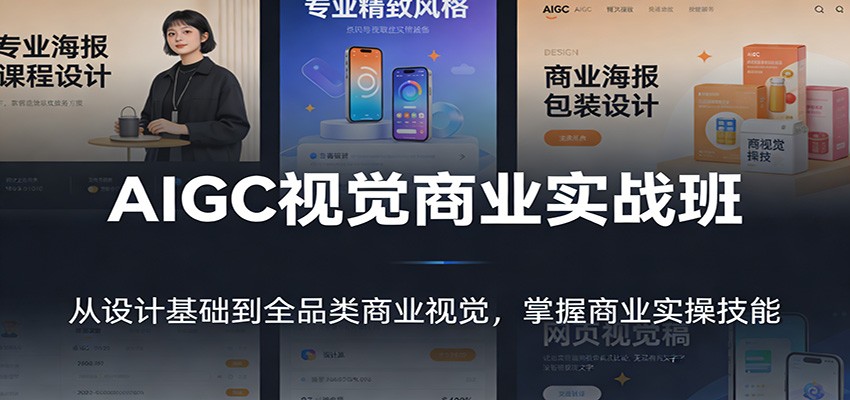 AIGC视觉商业实战班：从设计基础到全品类商业视觉，掌握商业实操技能-淘秘副业