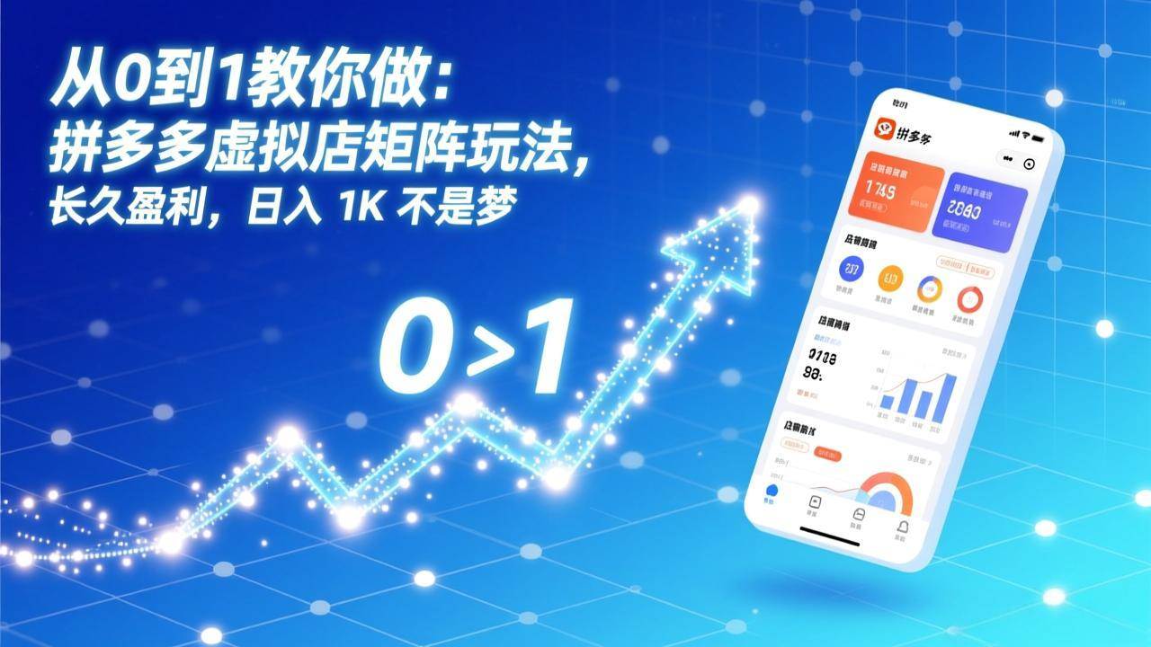 （17205期）从0到1教你做：拼多多虚拟店矩阵玩法，长久盈利，日入 1K 不是梦-淘秘副业