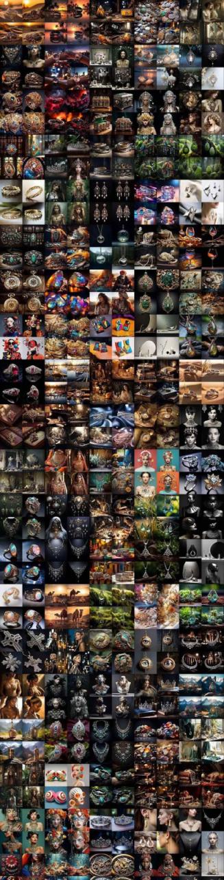 463个Midjourney珠宝摄影提示词:覆盖全品类珠宝,AI设计秒出专业效果