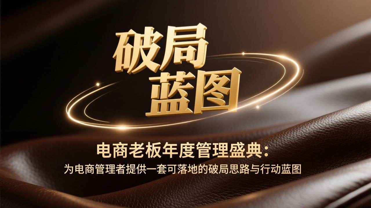 （17374期）电商老板年度管理盛典：为电商管理者提供一套可落地的破局思路与行动蓝图-淘秘副业