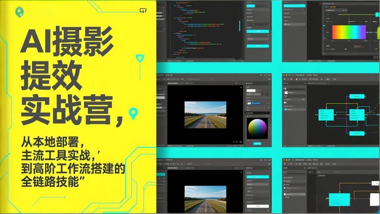 （17393期）AI+摄影提效实战营，从本地部署，主流工具实战，到高阶工作流搭建的全链路技能-淘秘副业