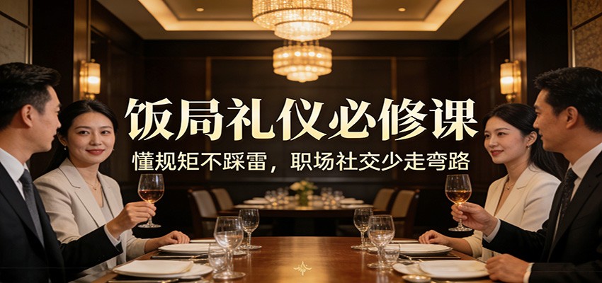公众号收费文章：《饭局礼仪必修课：懂规矩不踩雷，职场社交少走弯路》-淘秘副业