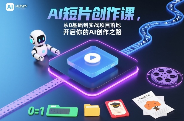 AI短片创作课，从0基础到实战项目落地，开启你的AI创作之路（更新）-淘秘副业