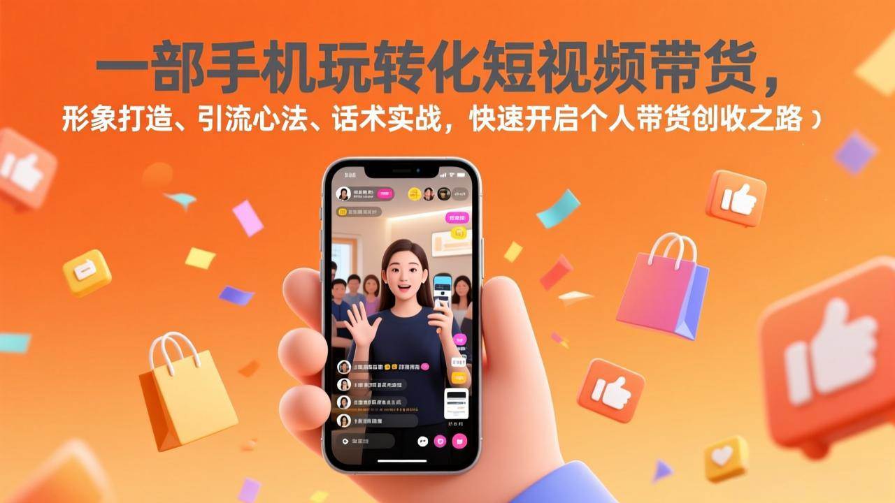 （17356期）一部手机玩转化短视频带货，形象打造、引流心法、话术实战，快速开启个人带货创收之路-淘秘副业