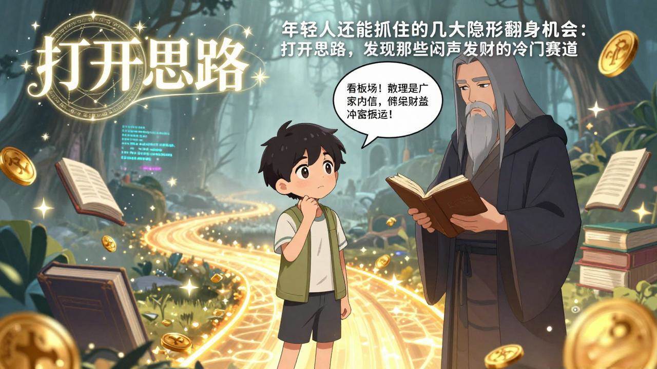 （17471期）付费文1+2：年轻人还能抓住的几大隐形翻身机会：打开思路，发现那些闷声发财的冷门赛道-淘秘副业