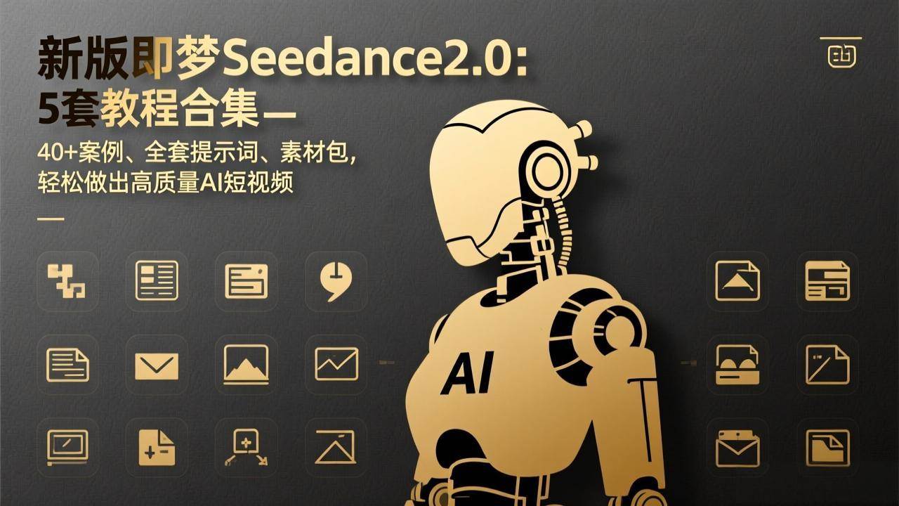 （17398期）新版即梦Seedance2.0：5套教程合集，40+案例、全套提示词、素材包，轻松做出高质量AI短视频-淘秘副业