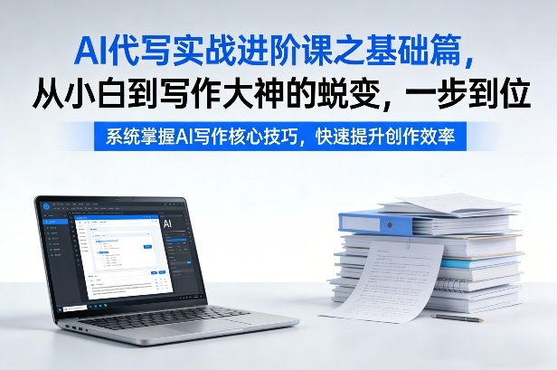 AI代写实战进阶课之基础篇，从小白到写作大神的蜕变，一步到位【揭秘】-淘秘副业