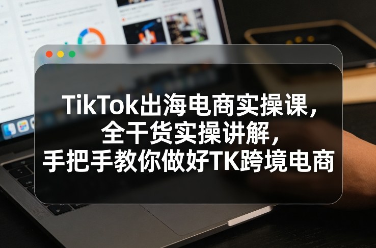 TikTok出海电商实操课，全干货实操讲解，手把手教你做好TK跨境电商-淘秘副业