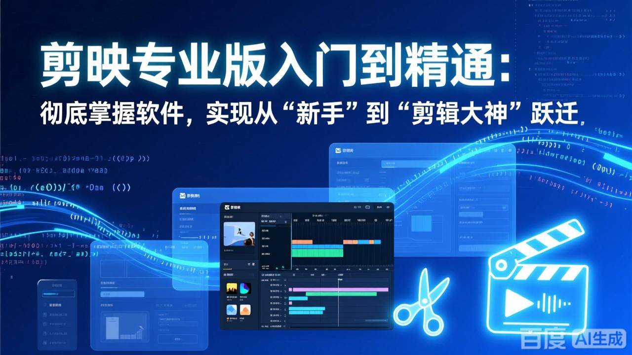 （17321期）剪映专业版入门到精通：彻底掌握软件，实现从“新手”到“剪辑大神”跃迁-淘秘副业
