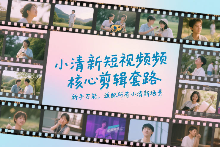 小清新短视频核心剪辑套路，新手万能，适配所有小清新场景-淘秘副业