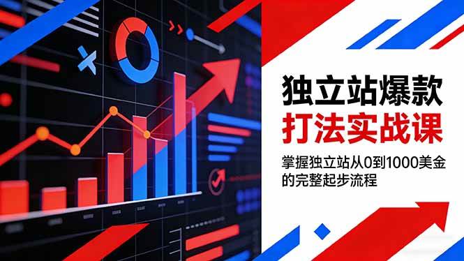 （17322期）独立站爆款打法实战课，掌握独立站从0到1000美金的完整起步流程-淘秘副业