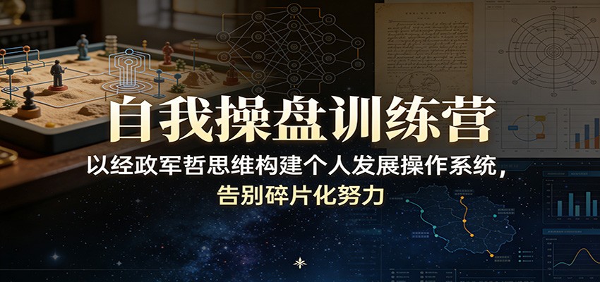 自我操盘训练营：以经政军哲思维构建个人发展操作系统，告别碎片化努力-淘秘副业