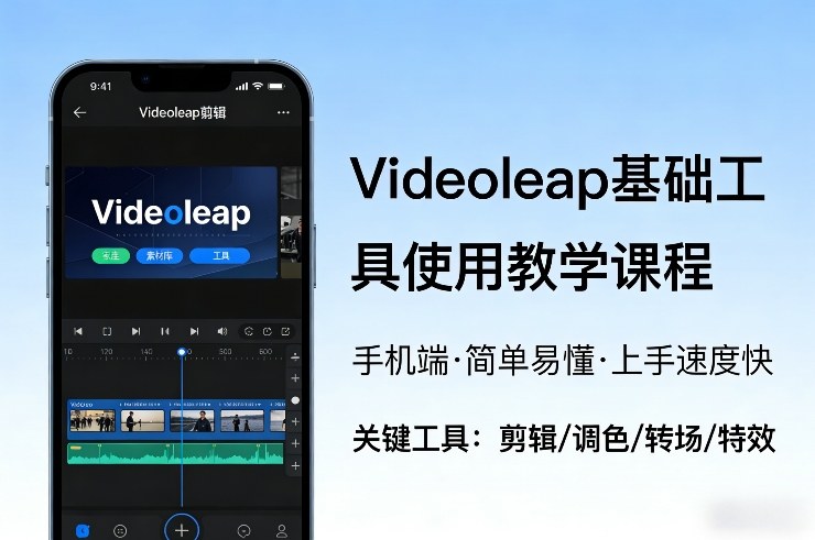 Videoleap基础工具使用教学课程，手机端视频剪辑教学，简单易懂，上手速度快-淘秘副业