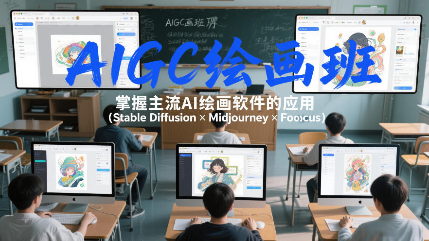 AIGC绘画班，掌握主流Ai绘画软件的应用（Stable Diffusion x Midjourney x Fooocus）-淘秘副业