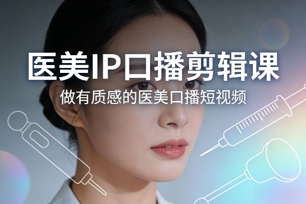 医美IP口播剪辑课，做有质感的医美口播短视频-淘秘副业