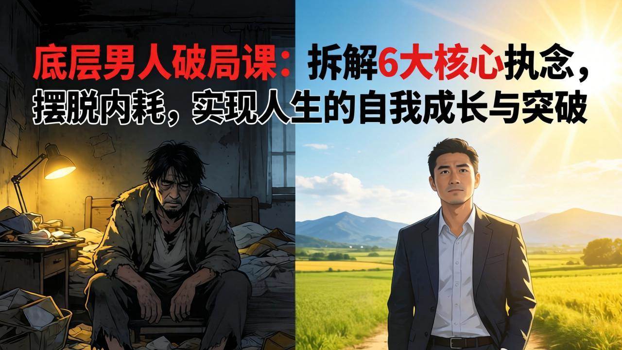 （17747期）付费文章：底层男人破局课：拆解 6 大核心执念，摆脱内耗，实现人生的自我成长与突破-淘秘副业