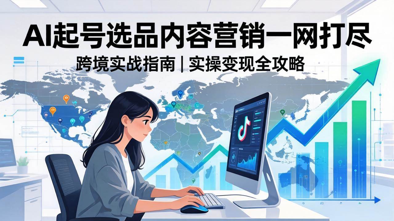 （17824期）2026 TikTok 跨境AI实操：从零基础到变现全流程，AI起号选品内容营销一网打尽-淘秘副业